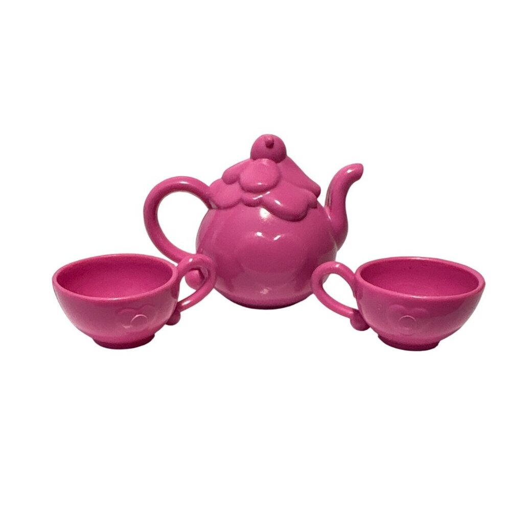 Tonka Cupcake Tea Party Teapot and 2 Tea Cups Pink Minature